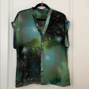 Sheer Galaxy Top Forever 21 Plus NWOT